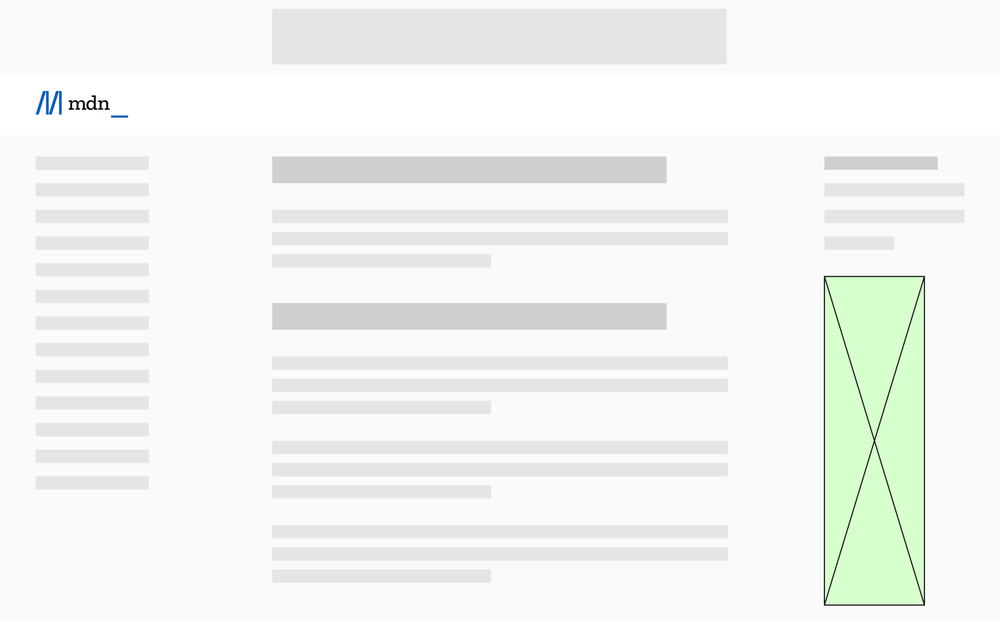 Side Banner ad in MDN Web Docs.